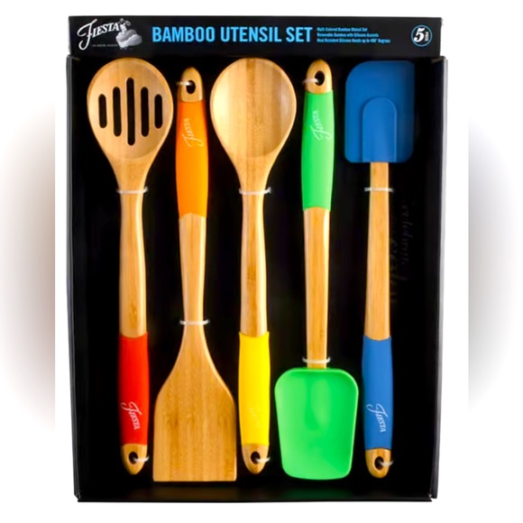 Fiesta Other - NWT-Fiesta 5 piece Bamboo Silicon Utensil Set